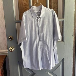 Calvin Klein Men’s short sleeve dress shirt regular fit 18 1/2 36/37